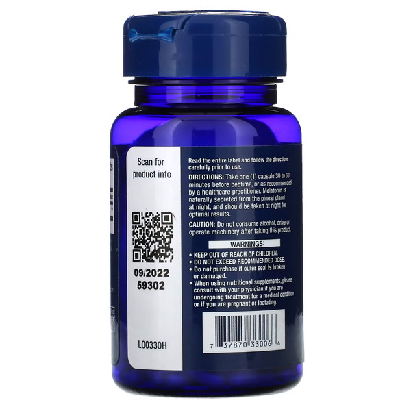Натуральна добавка Life Extension Melatonin 3 mg, 60 вегакапсул. Фото 3