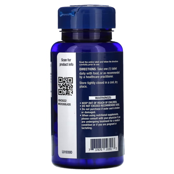 Витамины и минералы Life Extension Optimized Folate 1700 mcg, 100 таблеток. Фото 3
