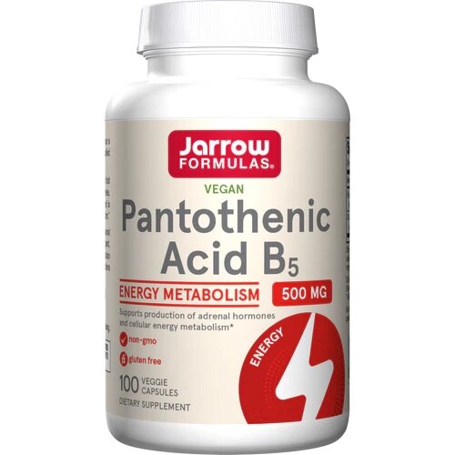Витамины и минералы Jarrow Formulas Pantothenic Acid 500 mg, 100 вегакапсул