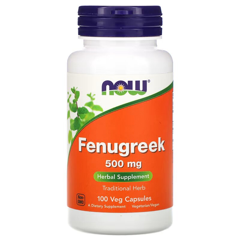 Натуральна добавка NOW Fenugreek 500 mg, 100 капсул