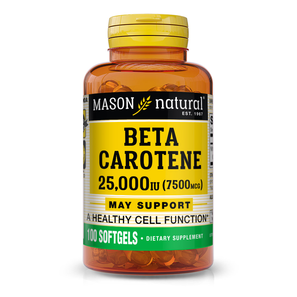 Витамины и минералы Mason Natural Beta Carotene 25000 IU, 100 капсул