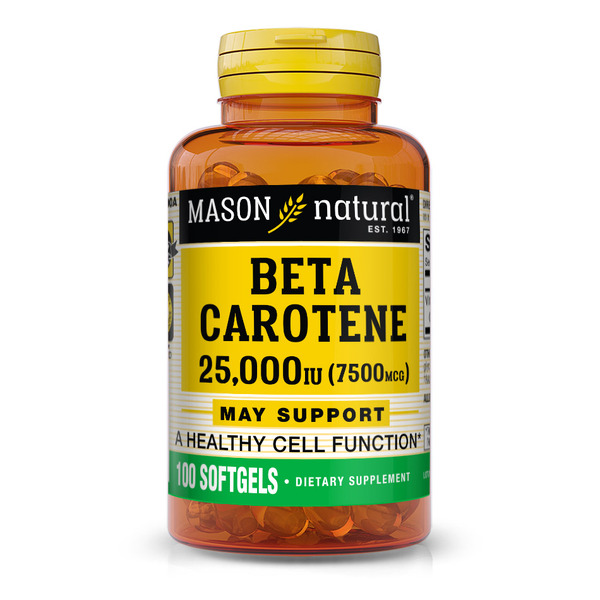 Витамины и минералы Mason Natural Beta Carotene 25000 IU, 100 капсул