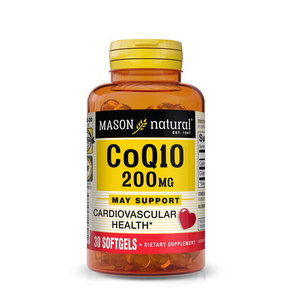 Натуральная добавка Mason Natural Co Q10 200 mg, 30 капсул