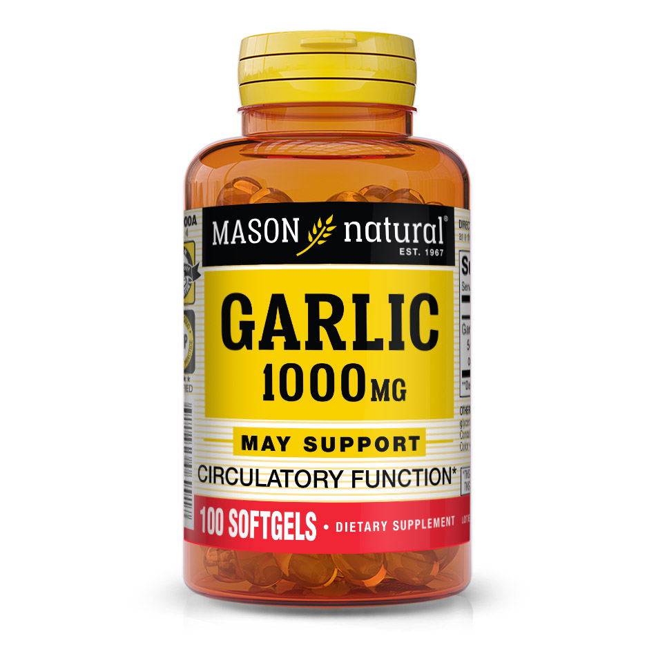 Натуральная добавка Mason Natural Garlic Oil 1000 mg, 100 капсул