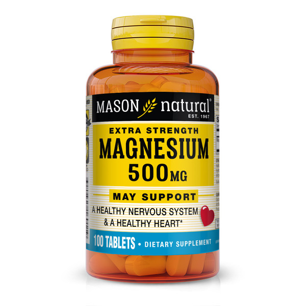 Витамины и минералы Mason Natural Magnesium 500 mg Extra Strength, 100 таблеток