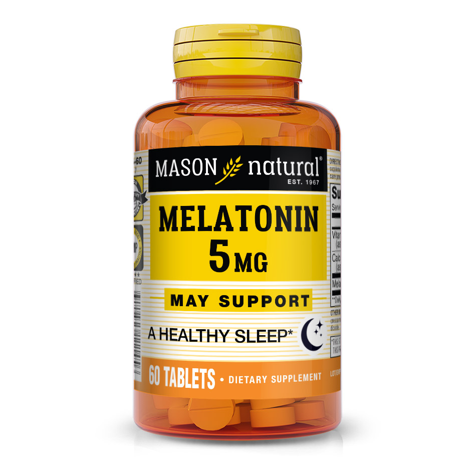 Натуральна добавка Mason Natural Melatonin 5 mg, 60 таблеток