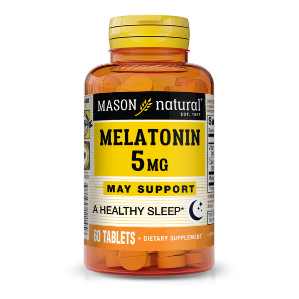 Натуральна добавка Mason Natural Melatonin 5 mg, 60 таблеток