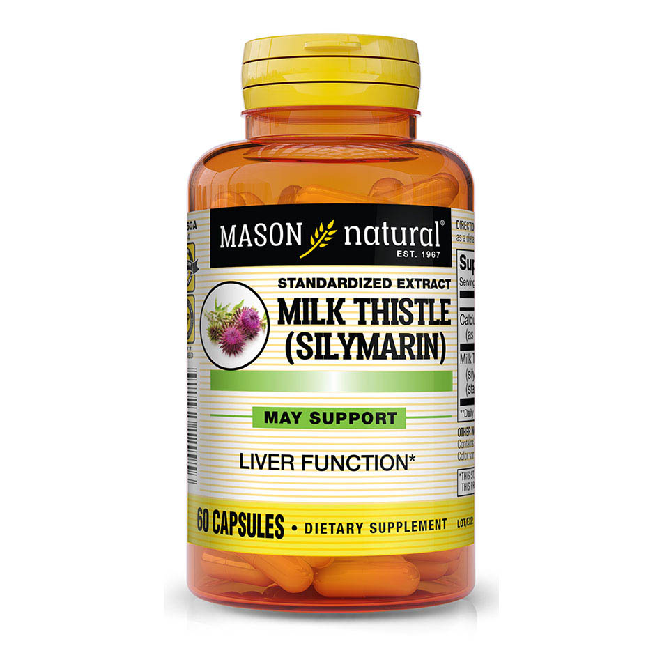 Натуральная добавка Mason Natural Milk Thistle (Silymarin) Standardized Extract, 60 капсул