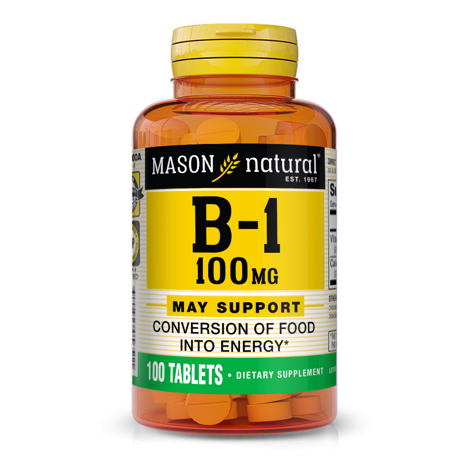 Витамины и минералы Mason Natural Vitamin B1 100 mg, 100 таблеток