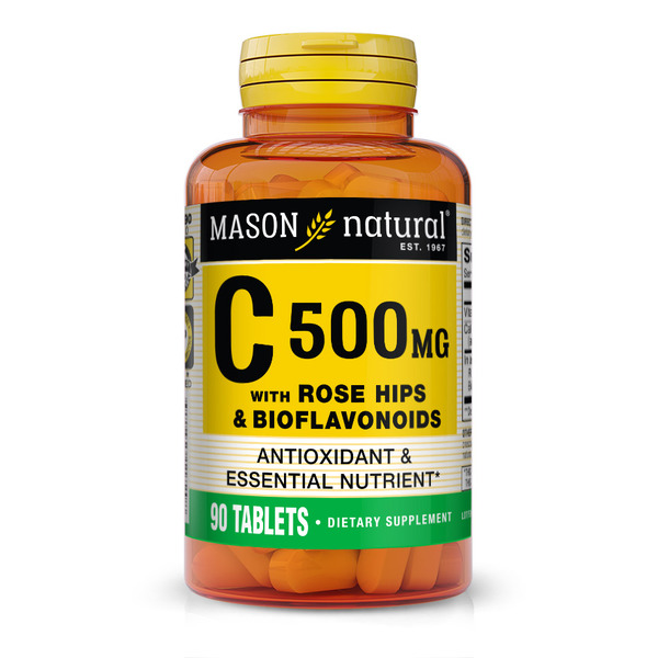 Витамины и минералы Mason Natural Vitamin C 500 mg with Rose Hips and Bioflavonoids Complex, 90 таблеток