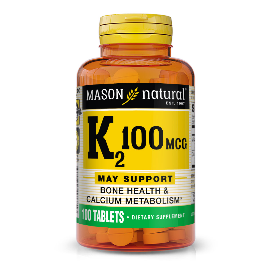 Витамины и минералы Mason Natural Vitamin K2 100 mcg, 100 таблеток