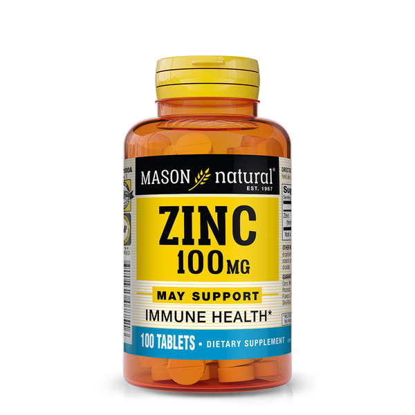 Витамины и минералы Mason Natural Zinc 100 mg, 100 таблеток