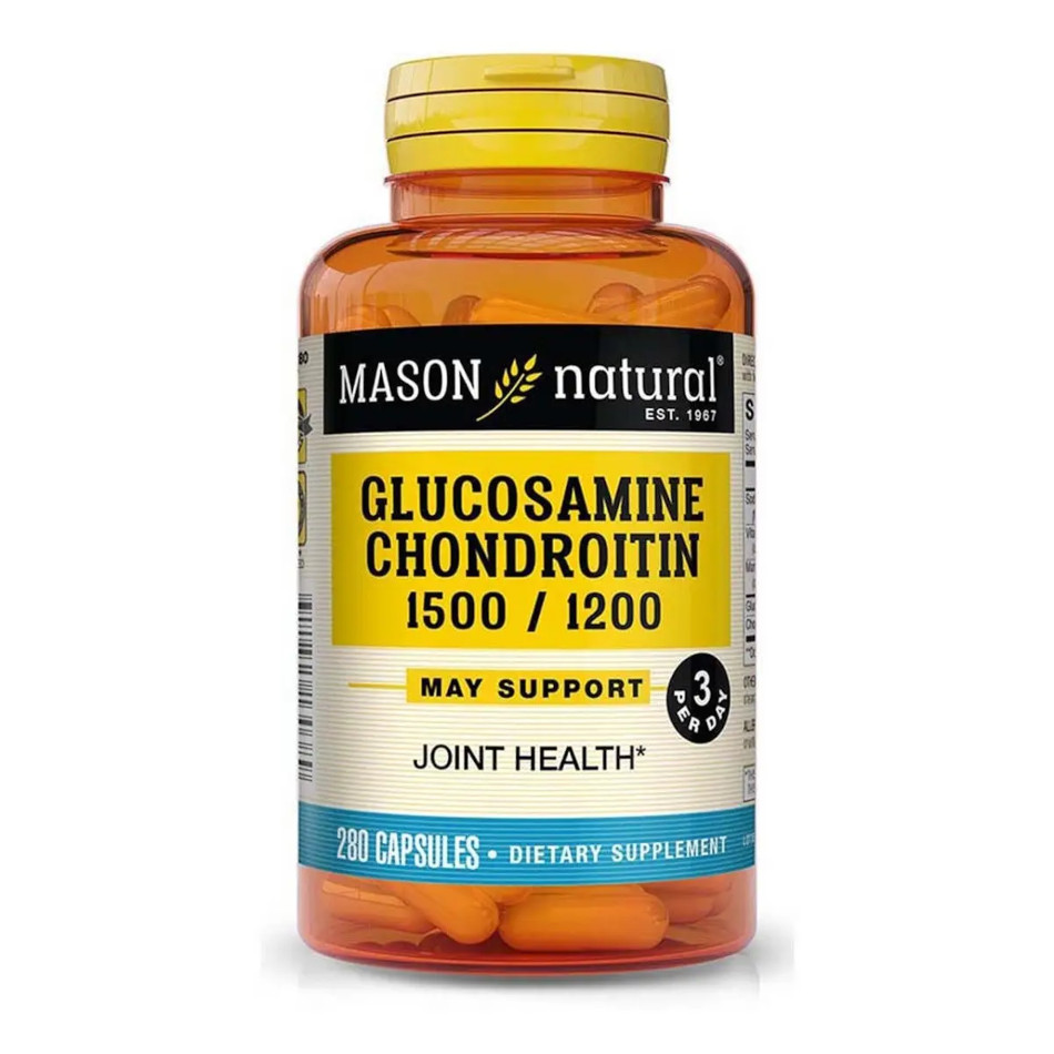 Препарат для суглобів і зв'язок Mason Natural Glucosamine Chondroitin 1500 mg/1200 mg, 280 капсул