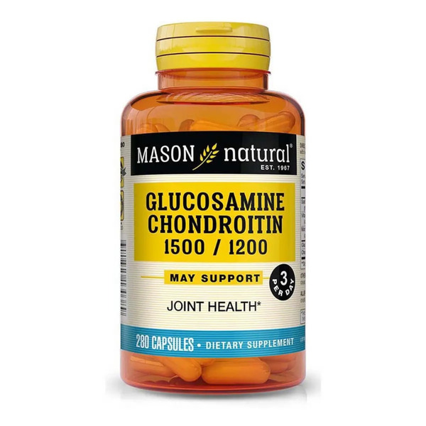 Препарат для суглобів і зв'язок Mason Natural Glucosamine Chondroitin 1500 mg/1200 mg, 280 капсул