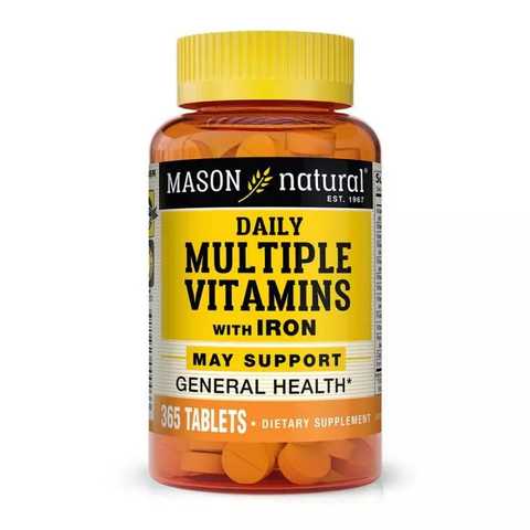 Витамины и минералы Mason Natural Daily Multiple Vitamins with Iron, 365 таблеток