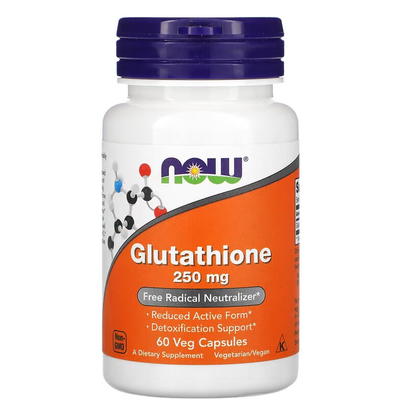 Аминокислота NOW Glutathione 250 mg, 60 вегакапсул