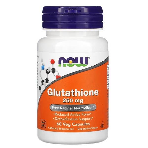 Аминокислота NOW Glutathione 250 mg, 60 вегакапсул