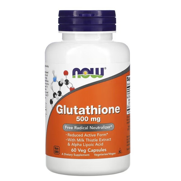 Аминокислота NOW Glutathione 500 mg, 60 вегакапсул