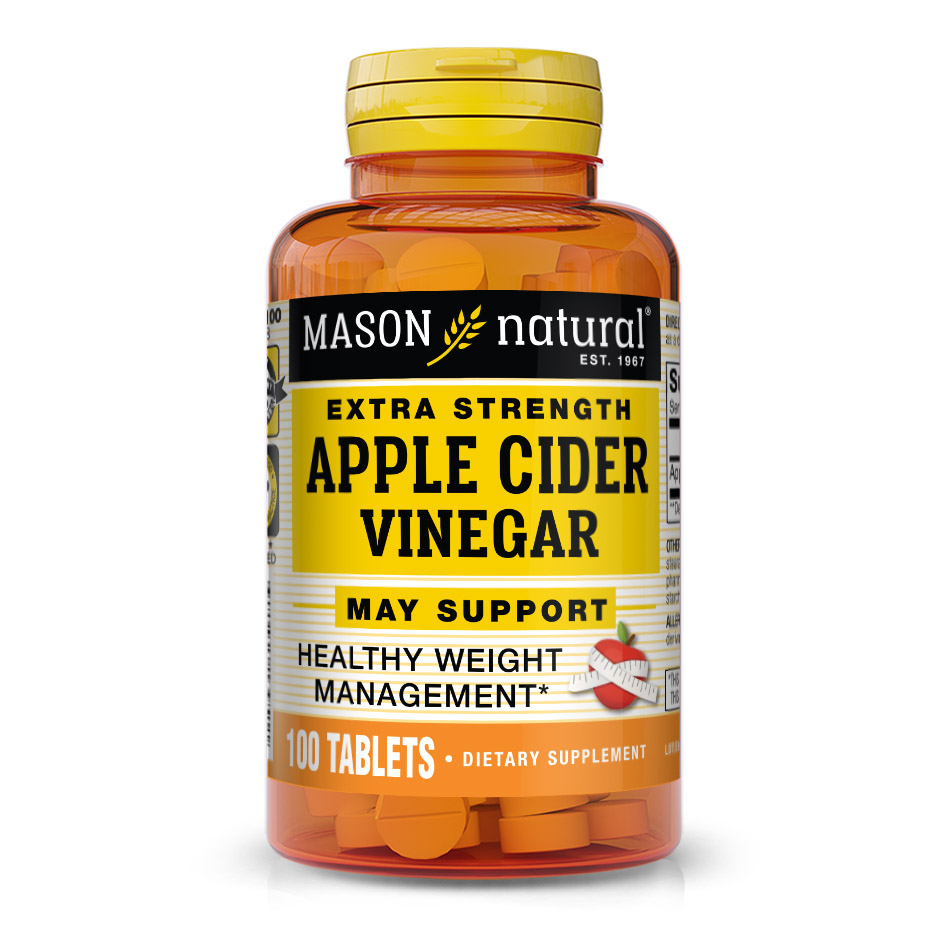 Натуральна добавка Mason Natural Apple Cider Vinegar Extra Strength, 100 таблеток
