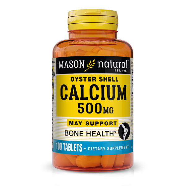 Витамины и минералы Mason Natural Calcium Oyster Shell 500 mg, 100 капсул