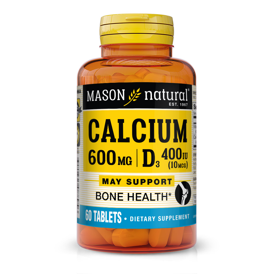 Витамины и минералы Mason Natural Calcium 600 mg mg Plus Vitamin D3, 60 таблеток
