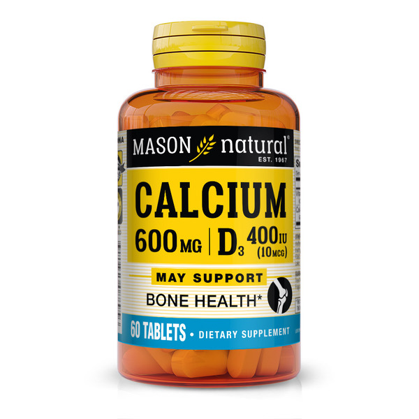 Витамины и минералы Mason Natural Calcium 600 mg mg Plus Vitamin D3, 60 таблеток