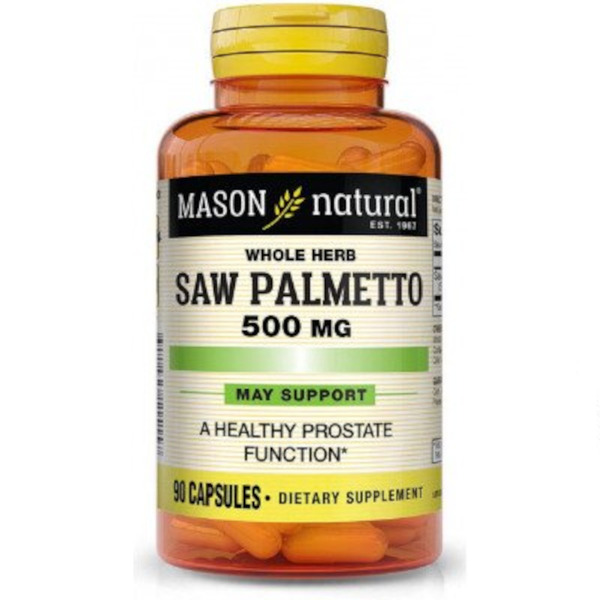 Натуральная добавка Mason Natural Saw Palmetto 500 mg, 90 капсул