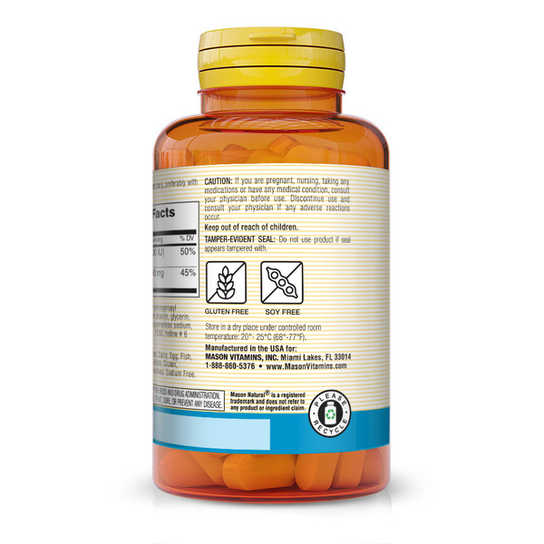 Витамины и минералы Mason Natural Calcium 600 mg mg Plus Vitamin D3, 200 таблеток. Фото 3