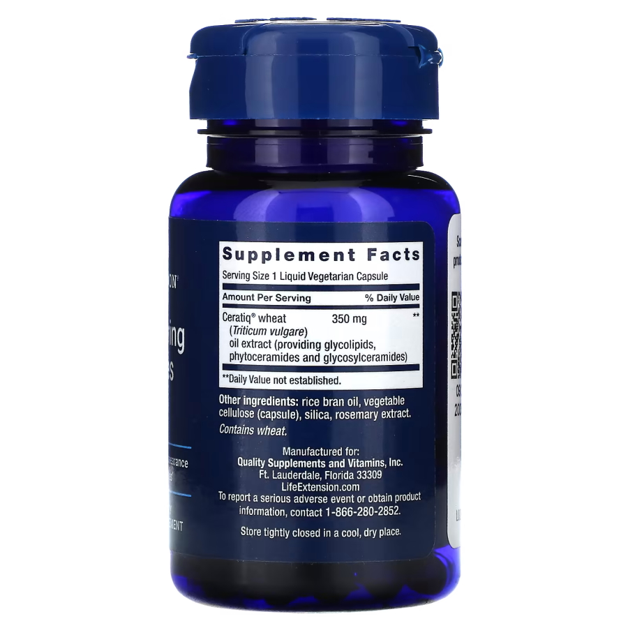 Натуральная добавка Life Extension Skin Restoring Ceramides, 30 вегакапсул. Фото 2