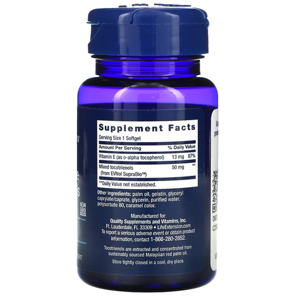 Витамины и минералы Life Extension Super Absorbable Tocotrienols, 60 капсул. Фото 2