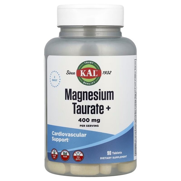 Таурат магния KAL Magnesium Taurate+ 400 mg, 90 таблеток