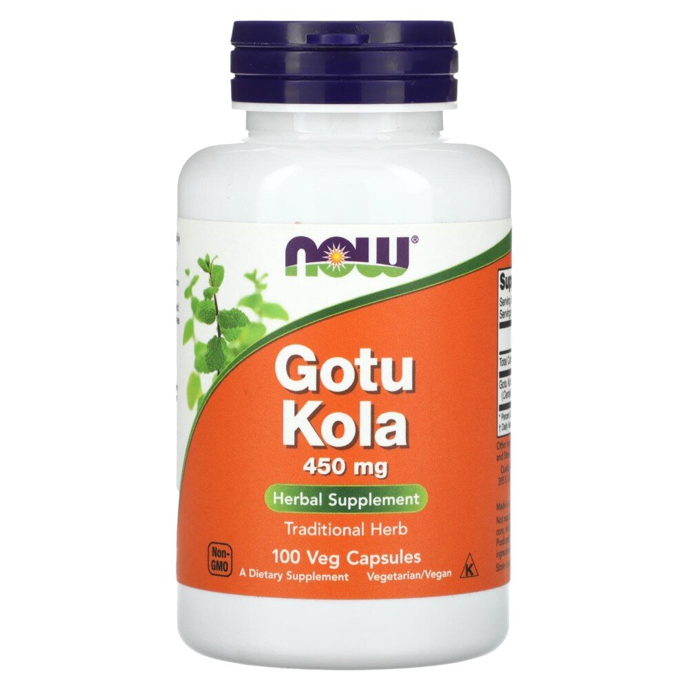 Натуральная добавка NOW Gotu Kola 450 mg, 100 вегакапсул