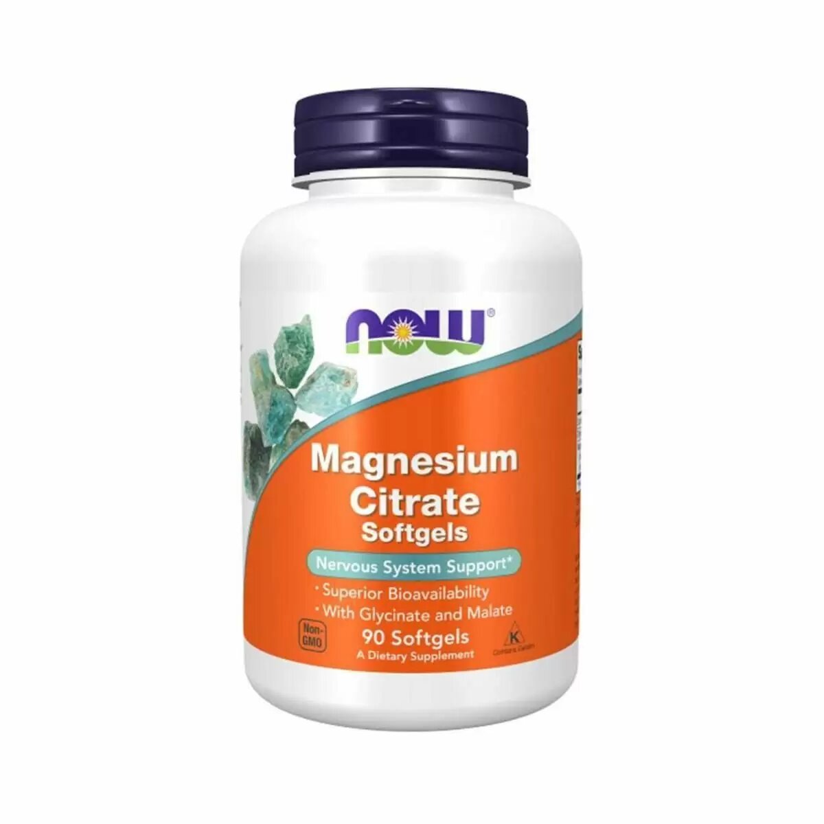 Витамины и минералы NOW Magnesium Citrate, 90 капсул