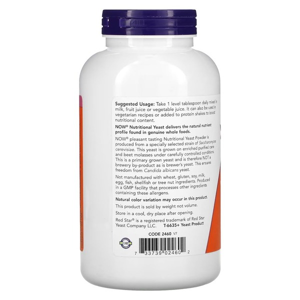Натуральна добавка NOW Nutritional Yeast, 284 грами. Фото 2