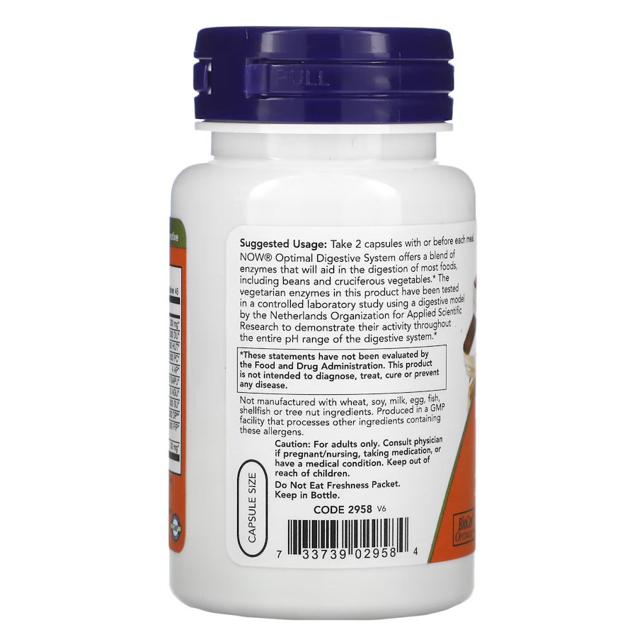 Пробіотики і пребіотики NOW Optimal Digestive System, 90 вегакапсул. Фото 2