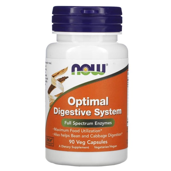 Пробіотики і пребіотики NOW Optimal Digestive System, 90 вегакапсул