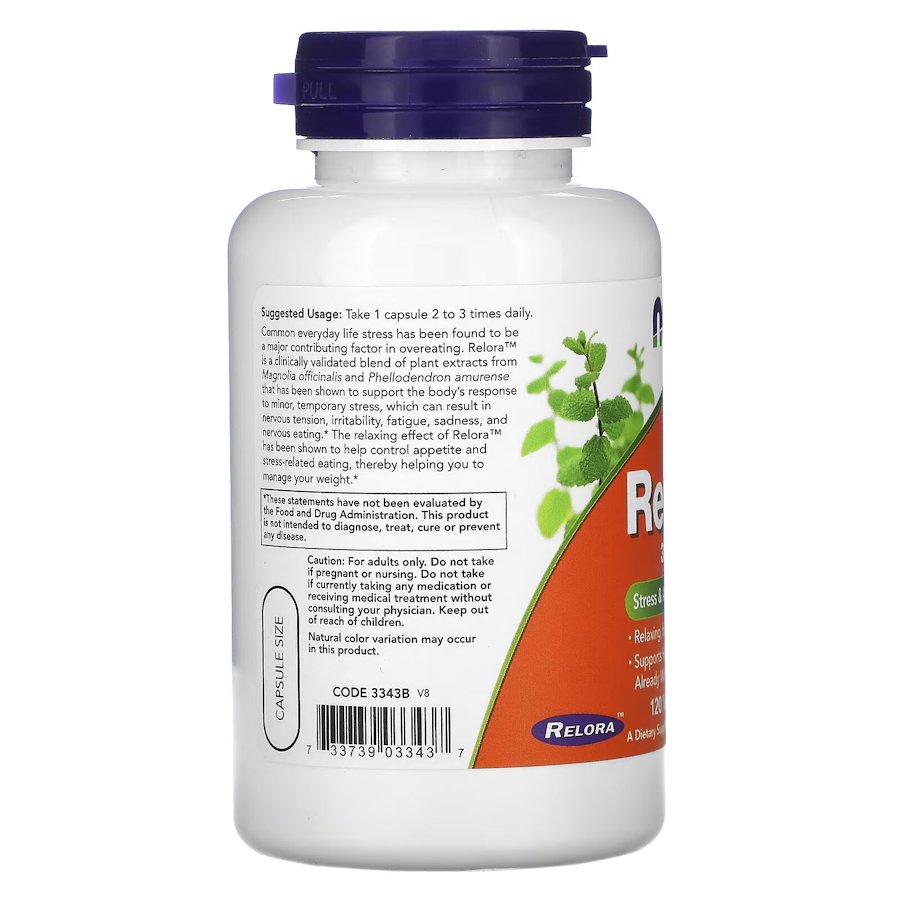 Натуральна добавка NOW Relora 300 mg, 120 вегакапсул. Фото 3