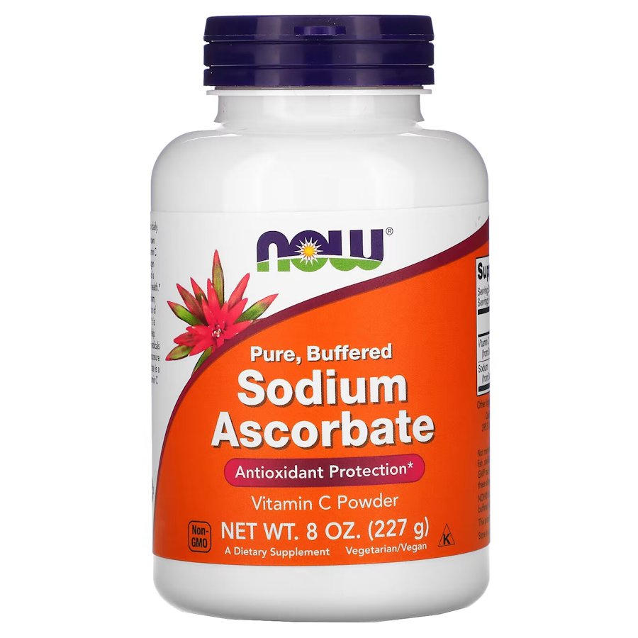 Витамины и минералы NOW Sodium Ascorbate, 227 грамм