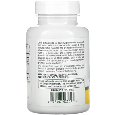 Вітаміни та мінерали Natures Plus BioRutin 1000 mg, 60 таблеток. Фото 3