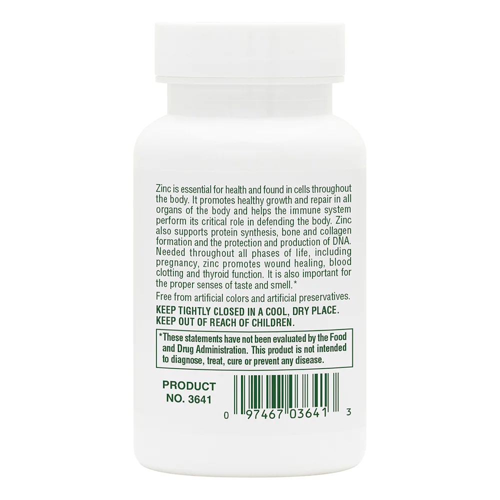 Витамины и минералы Natures Plus Zinc 30 mg, 90 таблеток. Фото 3