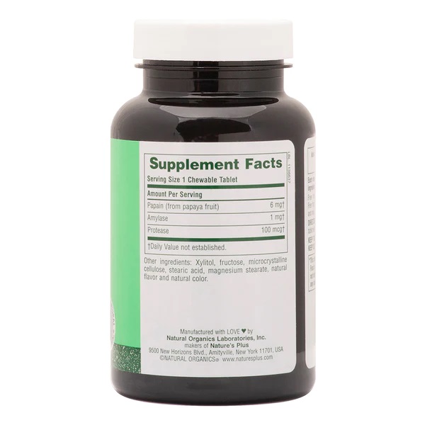 Натуральная добавка Natures Plus Papaya Enzyme, 360 жевательных таблеток. Фото 2
