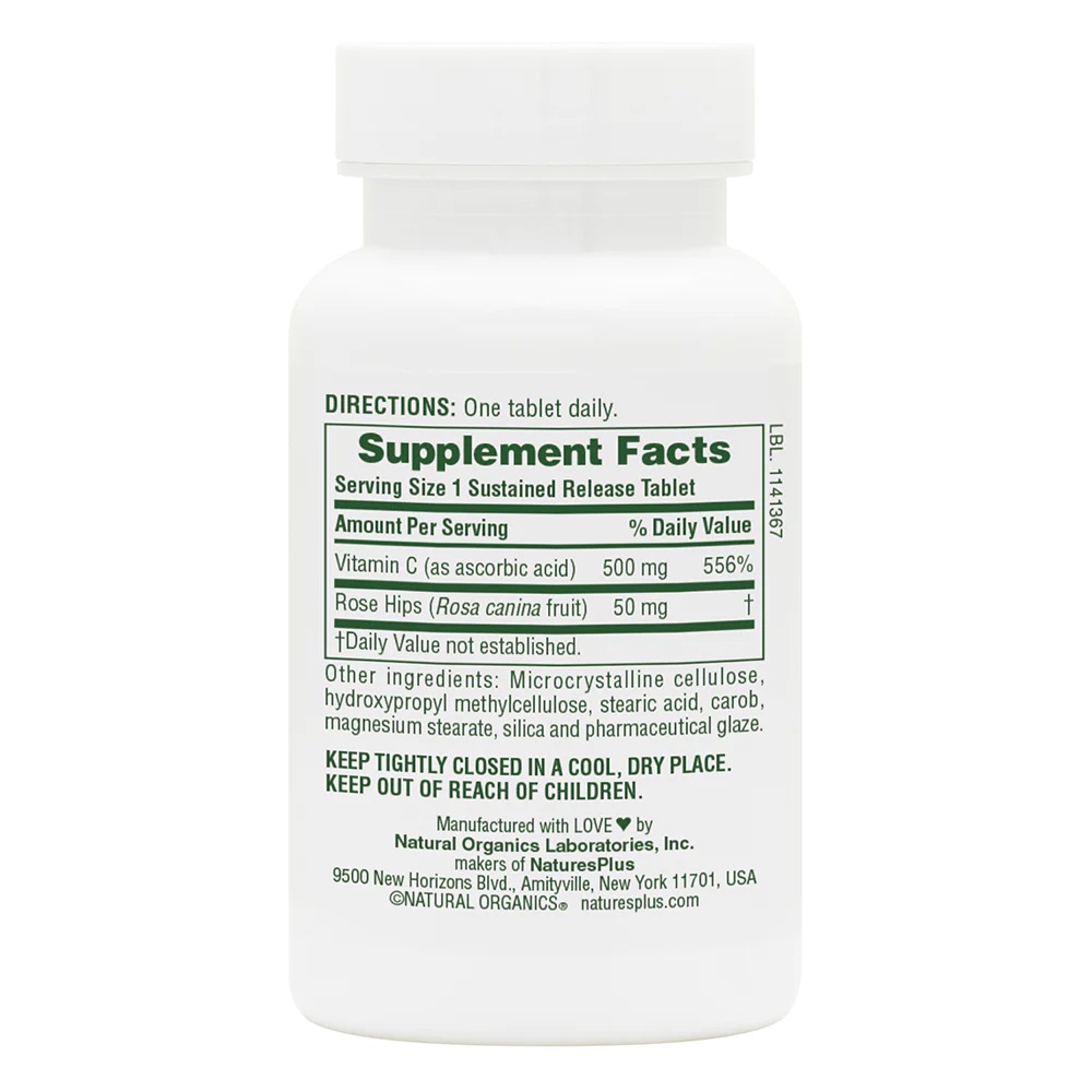 Вітаміни та мінерали Natures Plus Vitamin C 500 mg, 90 таблеток. Фото 2