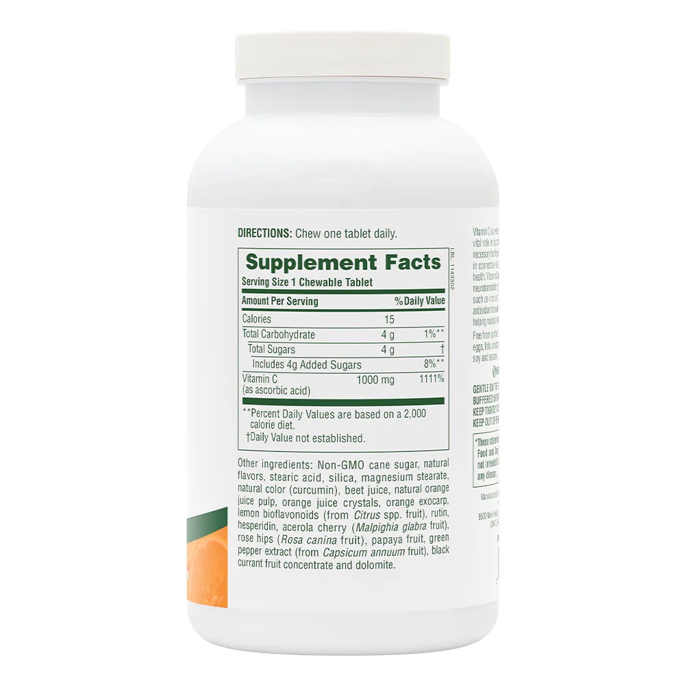 Вітаміни та мінерали Natures Plus Orange Juice Vitamin C 1000 mg, 60 жувальних таблеток. Фото 2