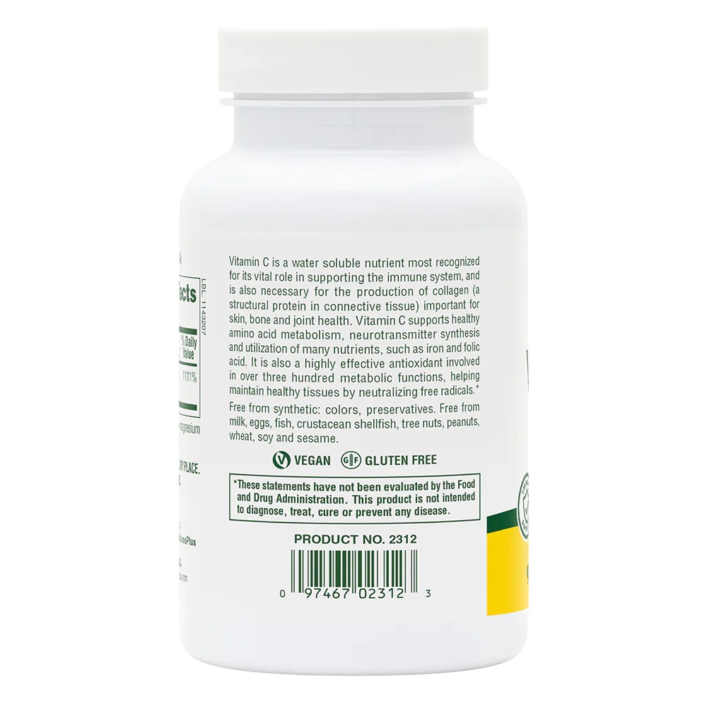 Витамины и минералы Natures Plus Vitamin C 1000 mg, 90 вегакапсул. Фото 3