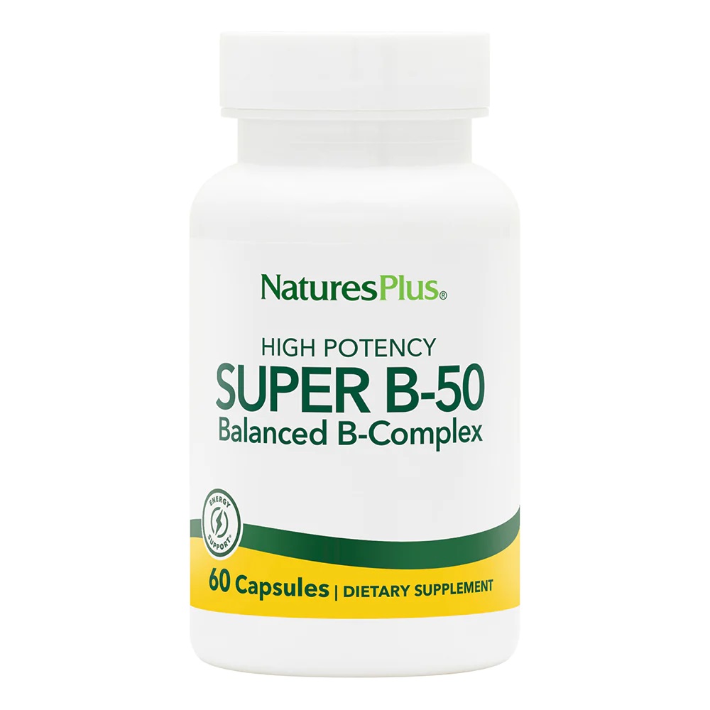 Вітаміни та мінерали Natures Plus Super B-50, 60 вегакапсул