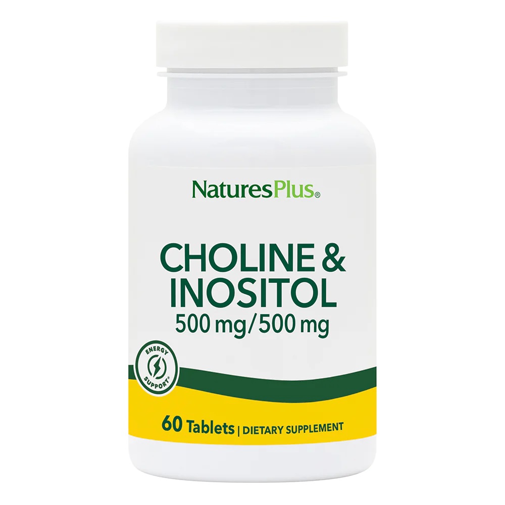 Вітаміни та мінерали Natures Plus Choline and Inositol, 60 таблеток