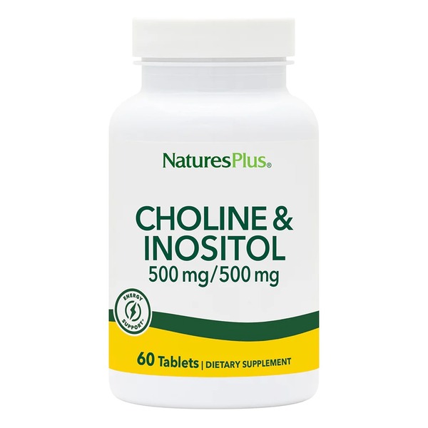 Вітаміни та мінерали Natures Plus Choline and Inositol, 60 таблеток