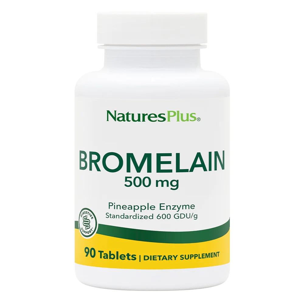 Натуральна добавка Natures Plus Bromelain 500 mg, 90 таблеток
