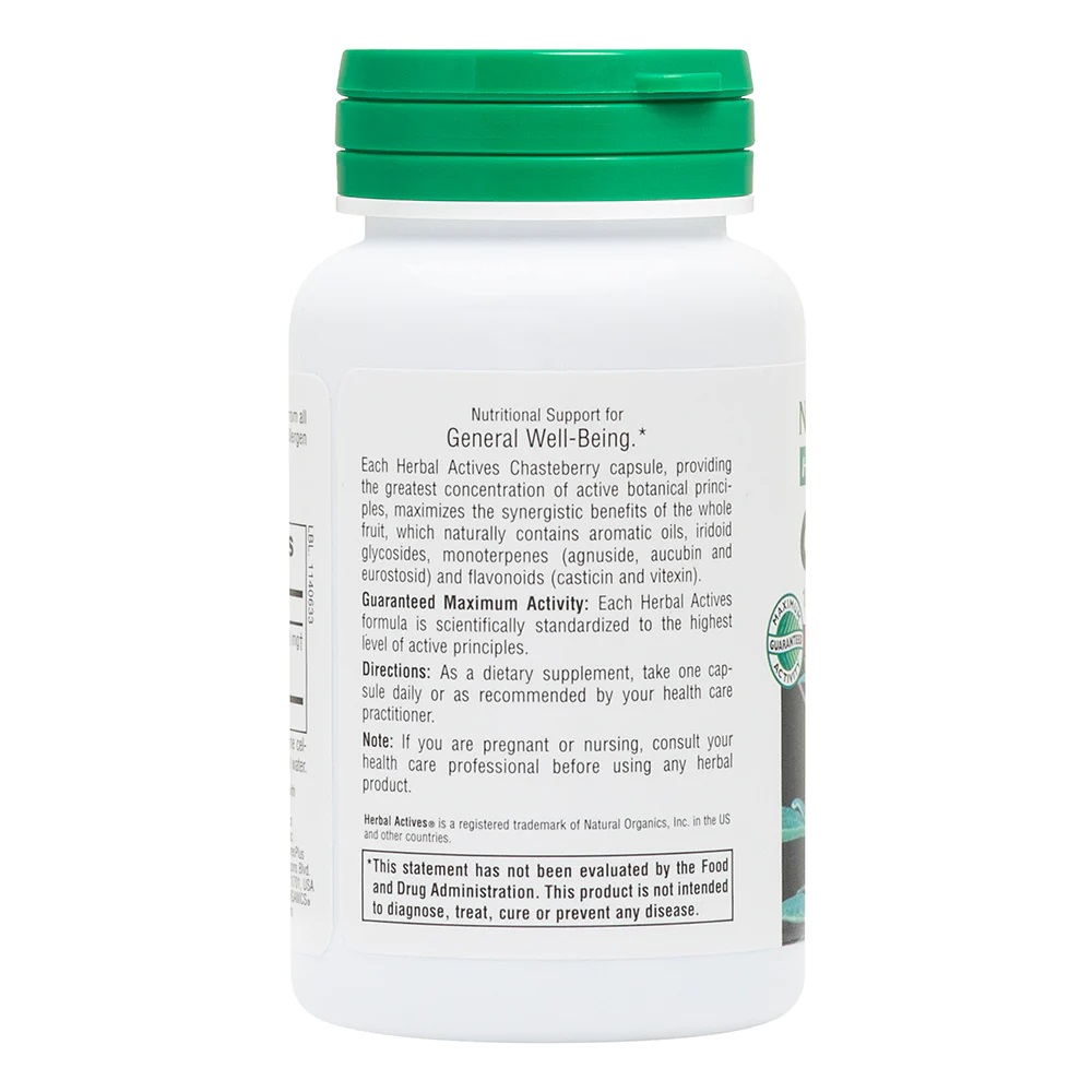Натуральная добавка Natures Plus Herbal Actives Chasteberry 150 mg, 60 капсул. Фото 3