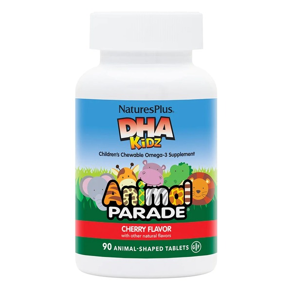 Жирні кислоти Natures Plus Animal Parade DHA for Kids, 90 жувальних таблеток
